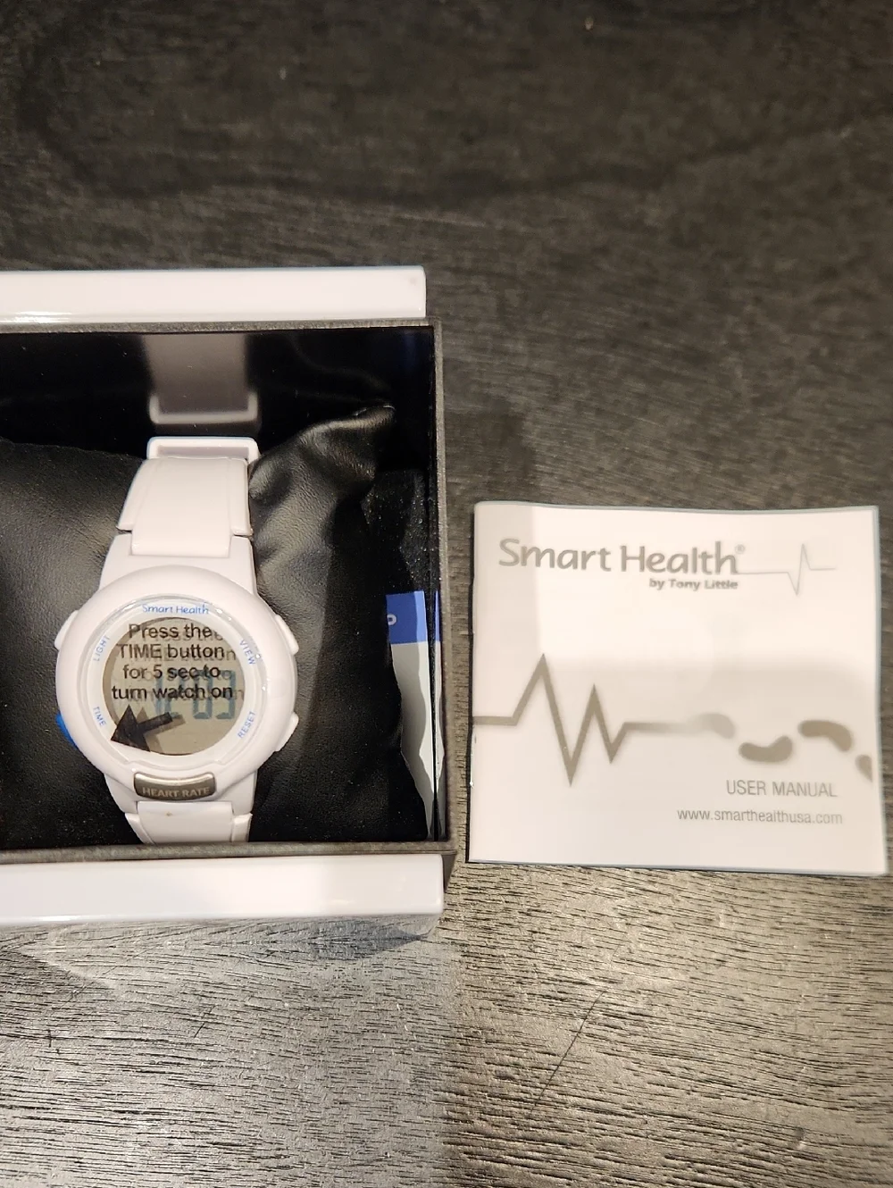 NIB Vtg. Smart Health White Digital Fitness Watch By Tony Little